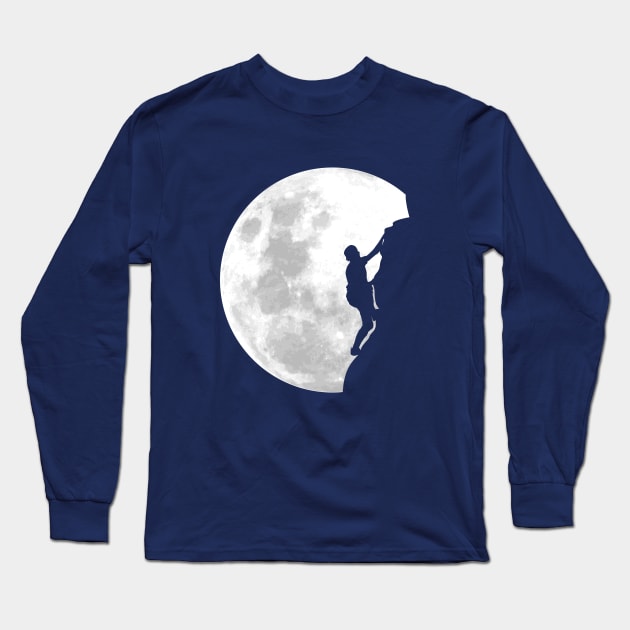 Climb the moon Long Sleeve T-Shirt by Zakaria Azis